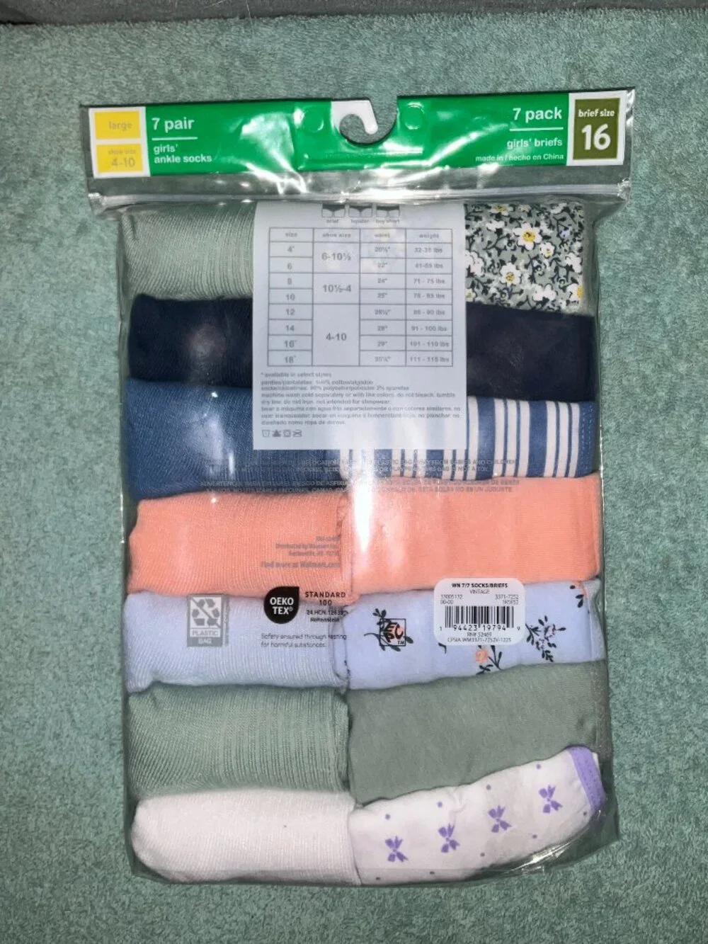 Girls Wonder Nation Briefs and Socks Set